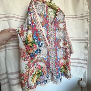 Johnny Was Silk Blouse